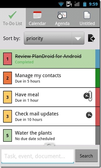 calendar and task app for android