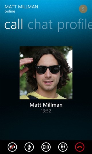 Skype WP7 Call