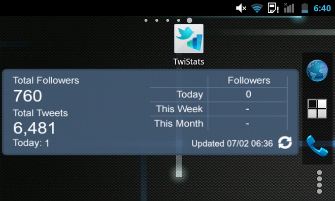 TwiStats: Real-Time Twitter Followers Count On Android Home Screen