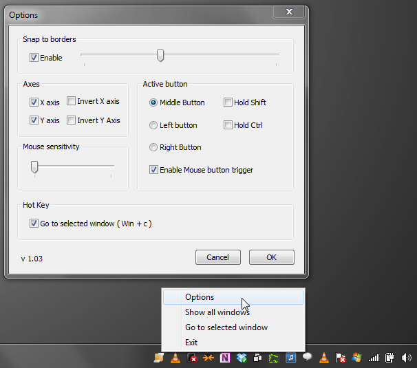 desktop slider options