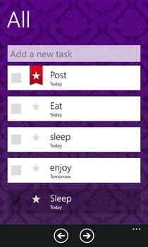 Wunderlist WP7 tasks