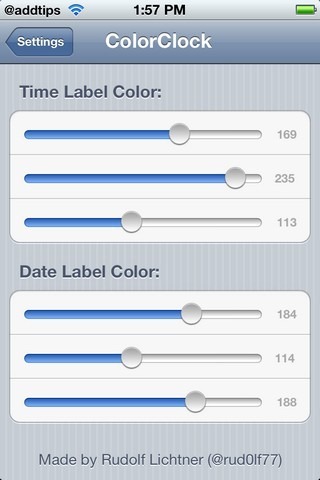 ColorClock: Customize Time & Date Color On iPhone Lock Screen [Cydia]