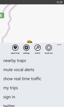 Trapster WP7 Options