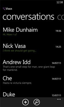 Viber WP7 Conversations