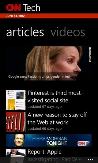 CNN WP7 Articles