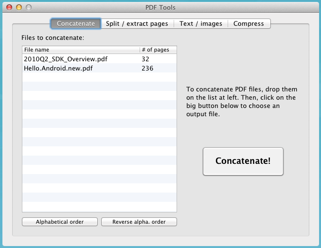 PDF Toolkit interface