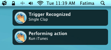 iClapper notification