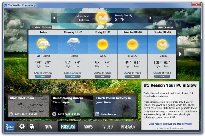 Official Weather Channel Application Available For Windows