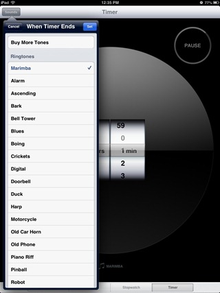 New in iOS 6: a new Clock app for the iPad