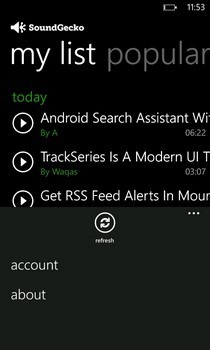 SoundGecko WP7 Options