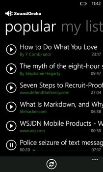 SoundGecko WP7 Popular