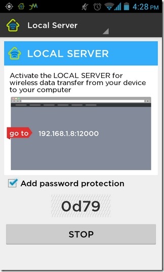 Droid-Manager-Android-App-Local-Server