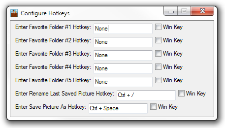 Configure Hotkeys