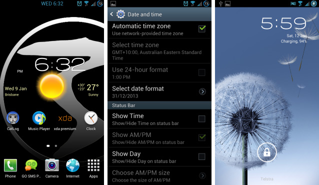 Customizable-status-bar-clock-and-AOSP-lock-screen-SGS3