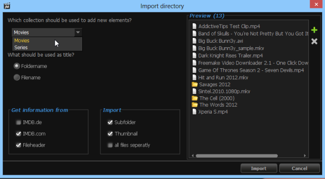 jMovieManager_Import Directory