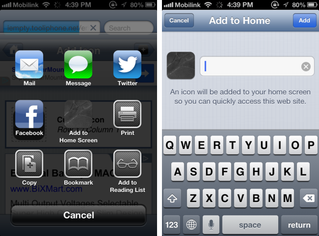 How To Add Blank, (Almost) Transparent Icons To iOS Home Screen Without Jailbreak