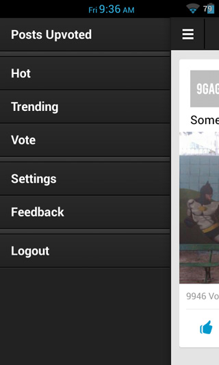9GAG-Android-main-menu