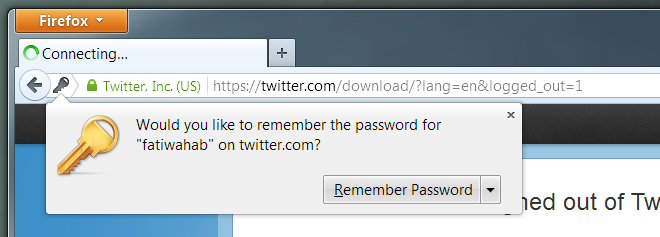 Firefox remember password