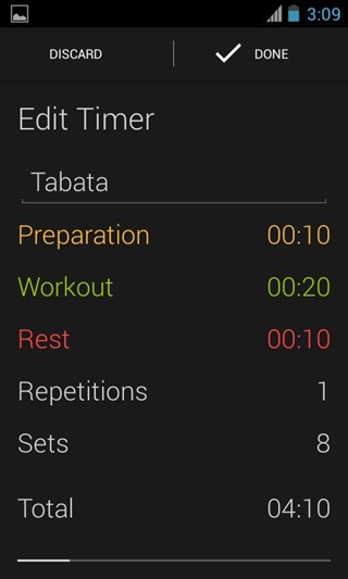 Timer from Runtastic 1