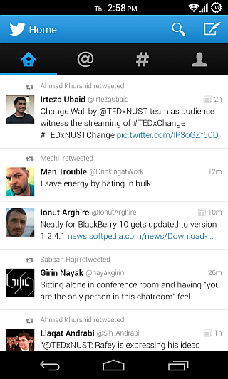 Twitter For Android Updated With Holo UI, @/# Suggestions & More