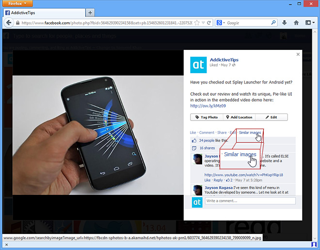 Firefox-Google-Image-reverse-search-Facebook-add-on