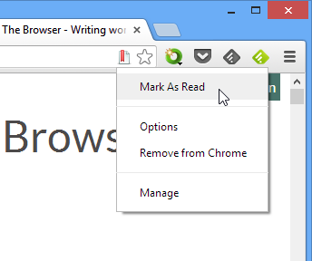 Mark As Read's right-click context menu