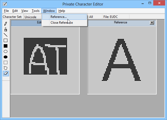private character editor windows 7 application program name