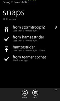 Snapchat (Unofficial) WP8 Feed