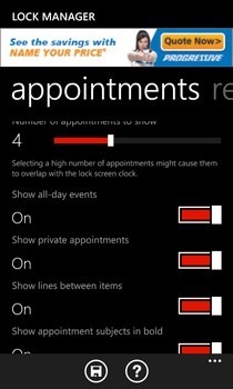 Lock Manager WP8 Appointments