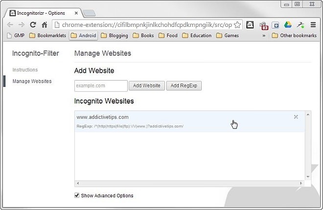 Set Chrome To Automatically Open Specific Sites In Incognito Mode