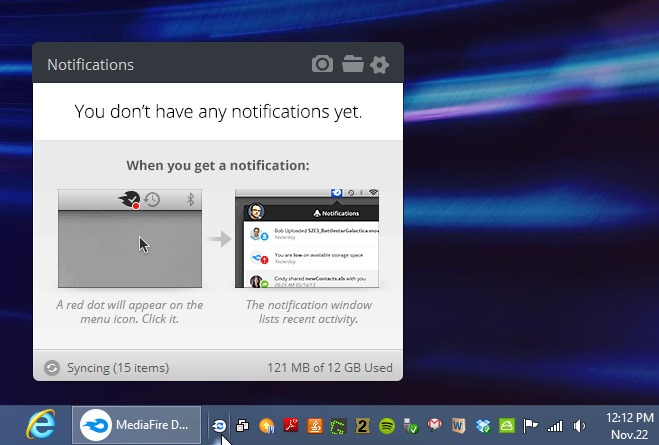 Desktop notifications