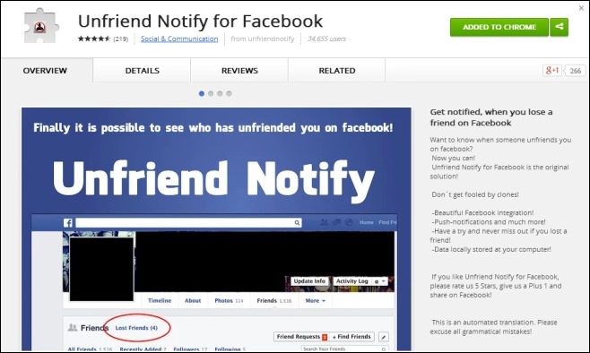 Get Notified In Google Chrome When Someone Unfriends You On Facebook