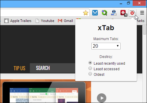 Limit Open Tabs In Chrome Kill Additional Ones With XTab