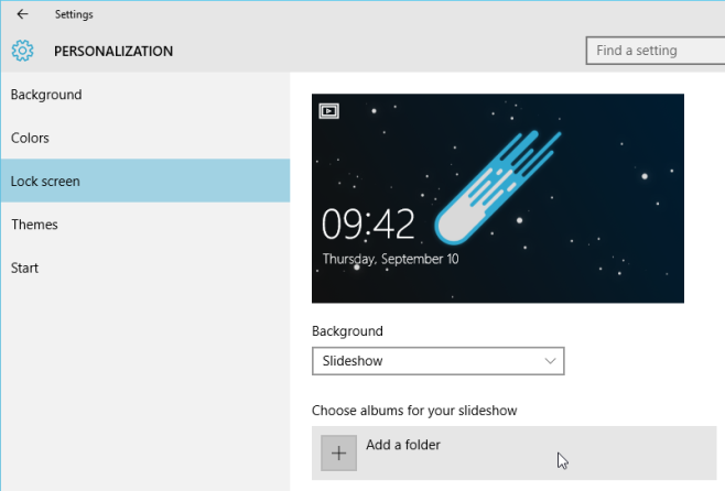 Set A Picture Slideshow As Your Lockscreen In Windows 10