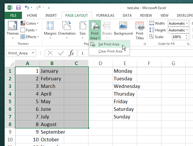 Print Only Select Cells In A Sheet By Defining A Print Area In Excel