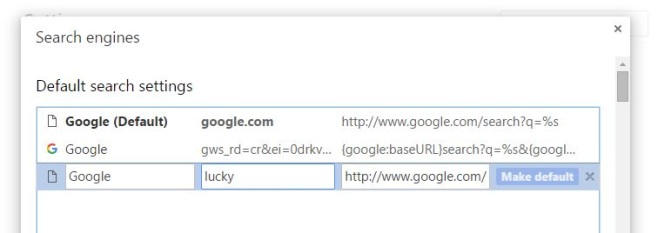 Add Google's 'I'm Feeling Lucky' As A Search Engine In Your Browser