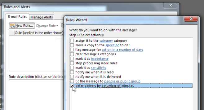 How To Delay Sending Emails In Outlook With A Rule So You Can Undo Send