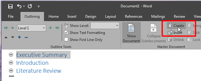 how-to-create-a-master-document-and-add-subdocuments-in-ms-word-2016