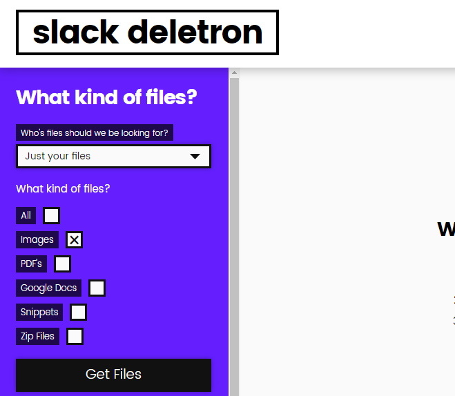 Search Slack For Files By Type And Delete Them All