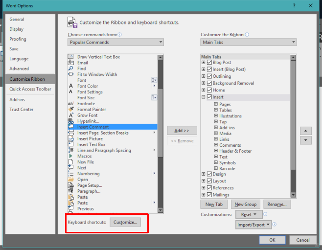 Create Custom Keyboard Shortcuts Excel 2016 Windows Deadgameru