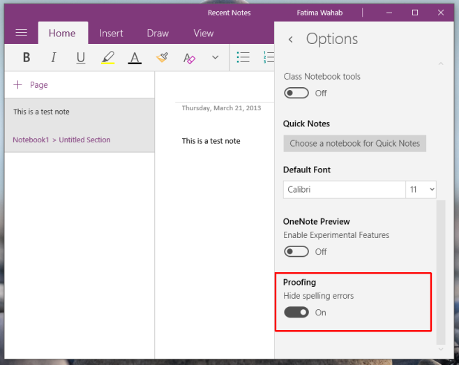 How To Turn Off Spelling And Grammar Check In OneNote