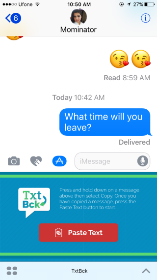 Add Reminders To Answer A Text In iOS