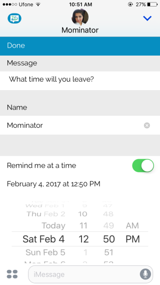 Add Reminders To Answer A Text In iOS