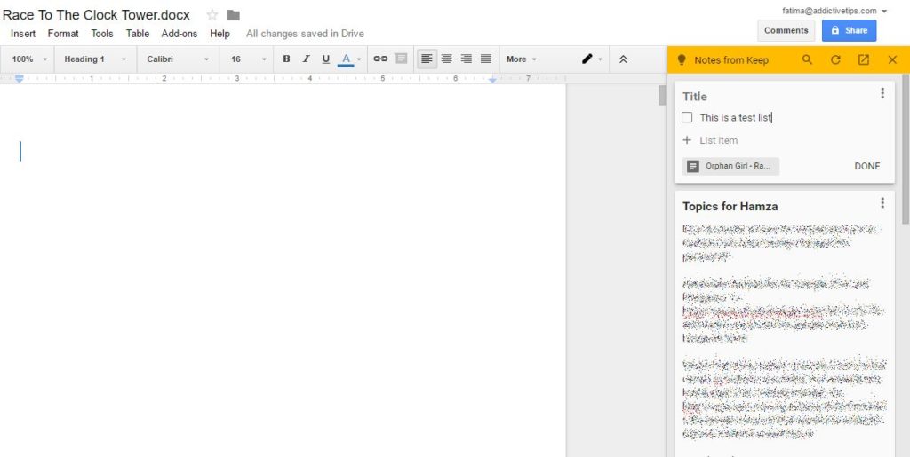 How To Insert Notes From Google Keep In Google Docs