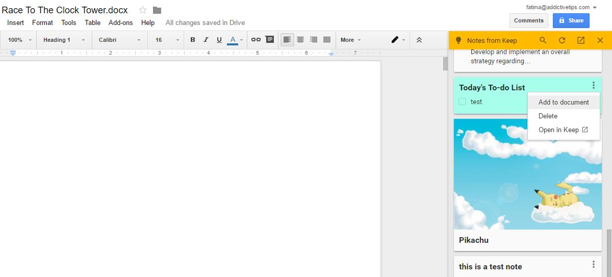 How To Insert Notes From Google Keep In Google Docs