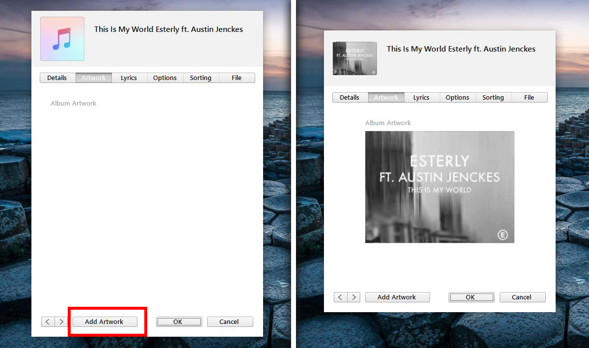 how to add artwork to itunes 12