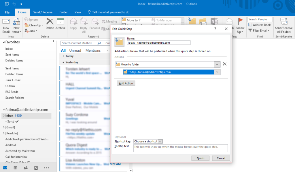 How To Move All New Emails To A Folder In Outlook Via Quick Steps