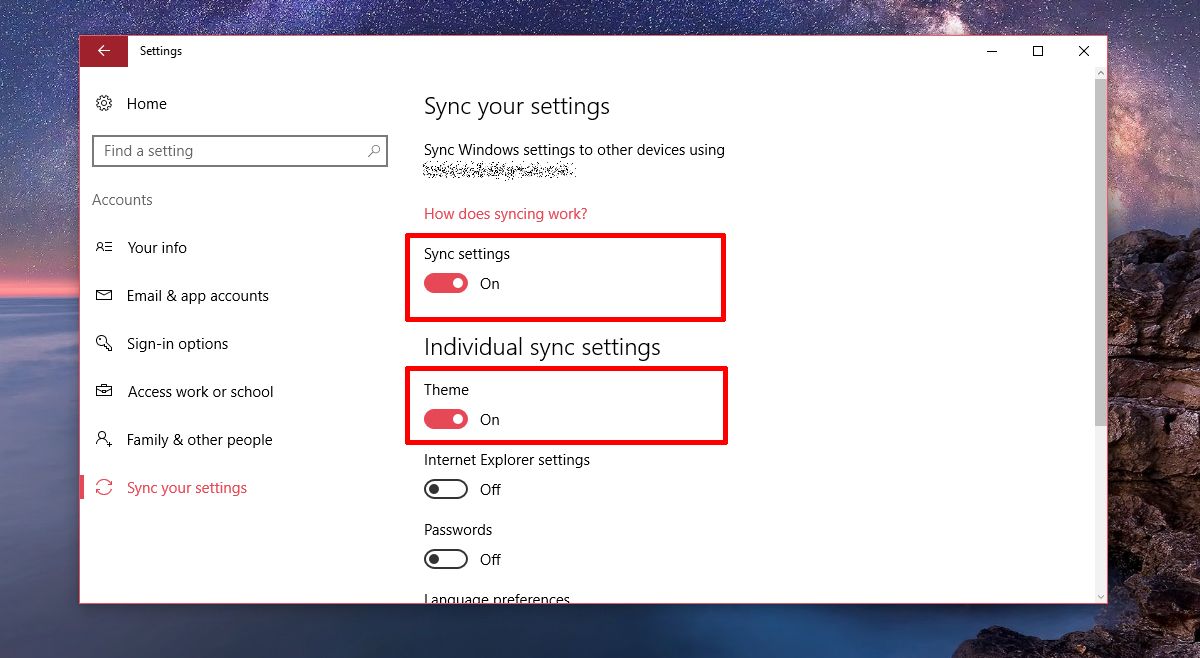 Sync setting. Обои sync.