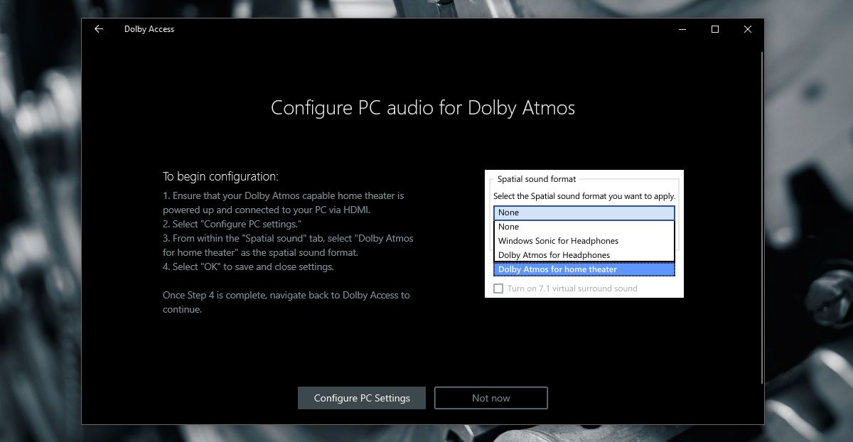 dolby home theater windows 10 update