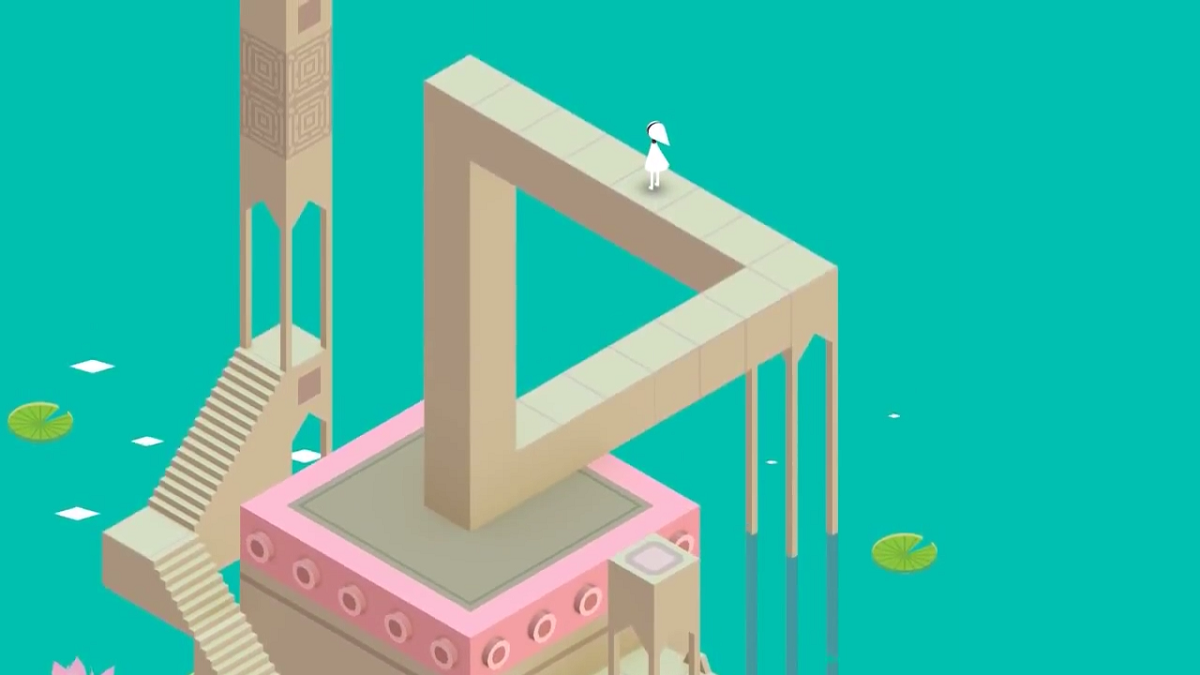 Лимах играть. Игра лестница. Monument Valley игра девочка. Мобильная игра головоломка.